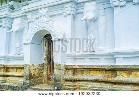The Elephant On Temple's Wall