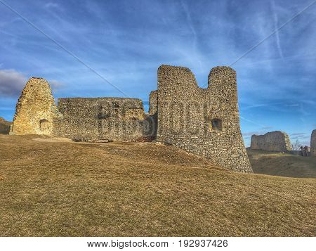 Ruins of a castle which was based in 13th centuRuins of a relatively large castle which was based probably in the second half of the 13th century.