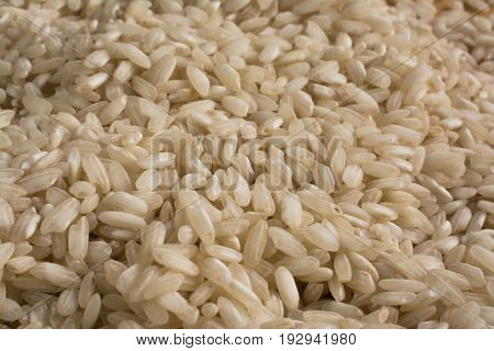 Lots of white rice, basmati, japanese food