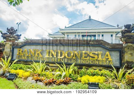 BALI, INDONESIA - MARCH 08, 2017: Centre building is a goverment office complex building located in Densapar, Bali Indonesia.