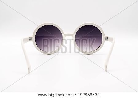 White Oversized Plastic Sunglasses