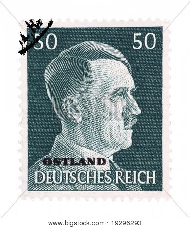 Deutschland - ca. 1942: Adolf Hitler auf bundesdeutschen Briefmarke, ca. 1942