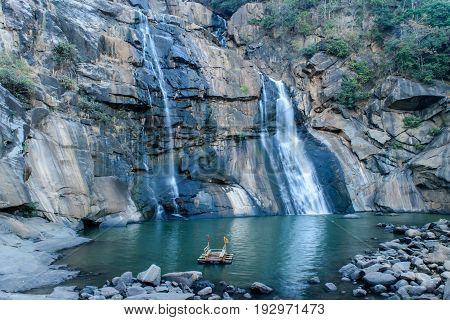 The Hundru Falls is a waterfall located in Ranchi district in the Indian state of Jharkhand. It is the 34th highest waterfall in India