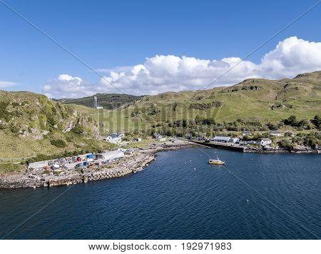 Aerial view of the coast between Gallanach and Oban, Argyll, Scotland