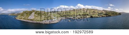 Aerial view of the coast between Gallanach and Oban, Argyll, Scotland