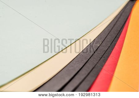 colorful paper carton on the white background