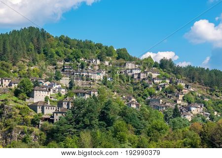 View of Kipi (Kipoi) one of stone villages of Zagoria. Epirus Greece