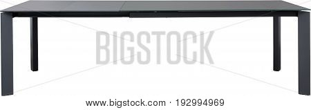 Modern gray dinning table. Modern designer, Sliding table isolated on white background. Series of furniture