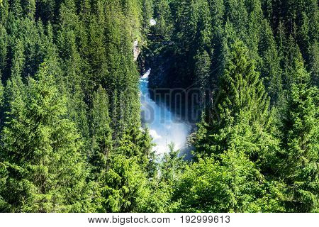 Krimml Waterfalls this are the highest waterfalls in Austria at Village Krimml in Salzburg