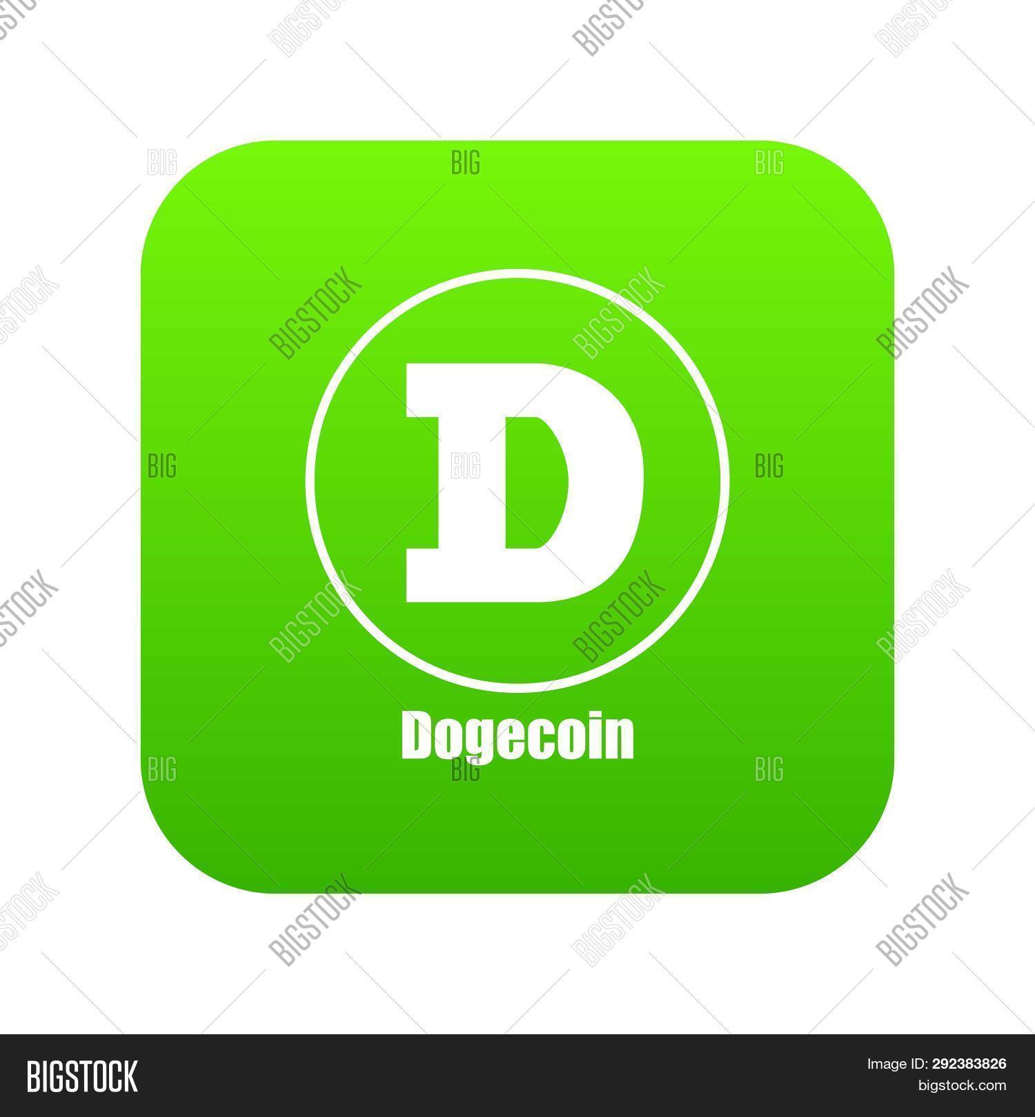 Dogecoin Icon Green Image & Photo (Free Trial) | Bigstock