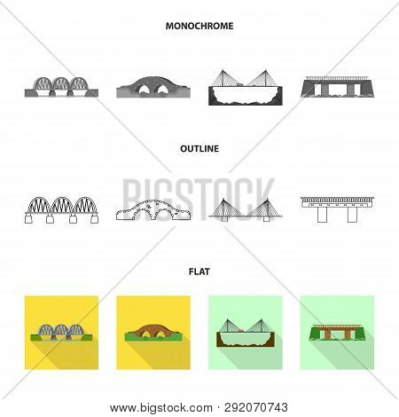 Vector Illustration Of Connection And Design Icon. Set Of Connection And Side Stock Vector Illustrat