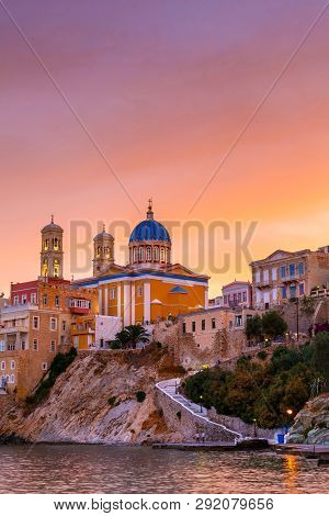 Vaporia District Of Ermoupoli Town On Syros Island.