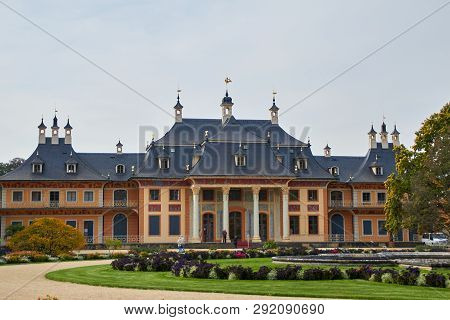 Dresden, Germany - October 10, 2018: Sightseeings Of Germany. Historical Buildings And Streets Of Dr