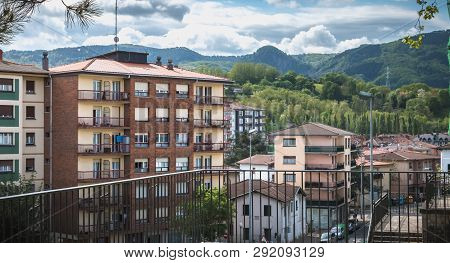 Typical Residential Building Architecture Of Irun, Spain
