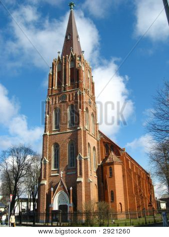 Röda tegel kyrkan