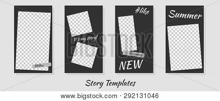 A Set Of Minimalist Stories For Social Networks. Frame For Your Photos. Seth To Create Your Unique C