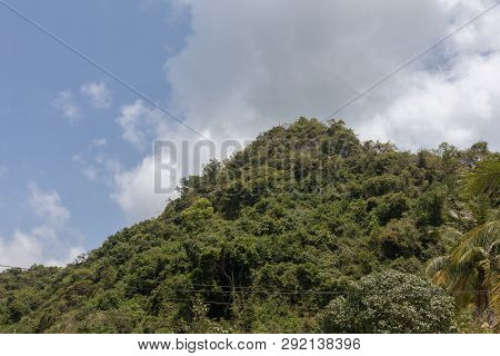 Mountain At Wat Wat Kao Or Temple In Pattalung