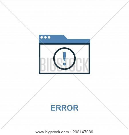 Error Icon In Two Colors. Premium Design From Internet Security Icons Collection. Pixel Perfect Simp