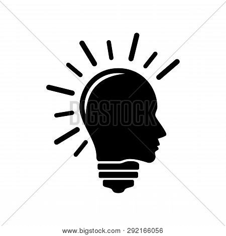 Head Idea Icon Vector On White Background. Head Idea Icon Modern Icon For Graphic And Web Design. He