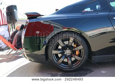 Kazan, Russia, May 26, 2018: Opening Of The Motorcycle Season - Auto-motor Show. Nissan Gtr