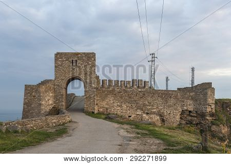 Sunset View Of Ruins Of Fortress At Kaliakra Cape At Black Sea Coast,  Dobrich Region, Bulgaria