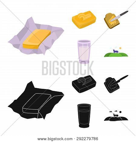 Isolated Object Of Creamy And Product Logo. Collection Of Creamy And Farm Stock Symbol For Web.