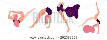 The Daily Use , Sport, Fitness, Joga In Flat Style. Collection Of Hand Drawn, Vector Illustration In