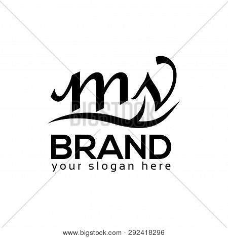 Letter Mv Mv Letter Logo. Flat Logo Design.