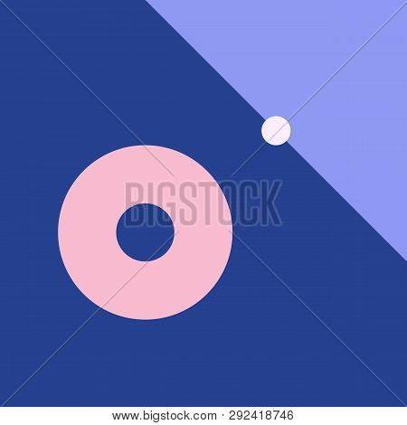 Vector Geometric Background In Material Design Style. Universal Simple Minimalistic Colorful Pattern