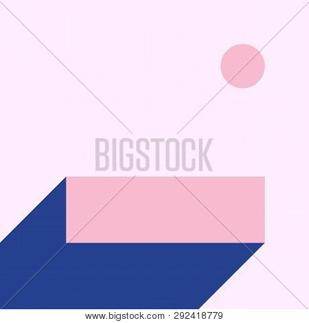 Vector Geometric Background In Material Design Style. Universal Simple Minimalistic Colorful Pattern