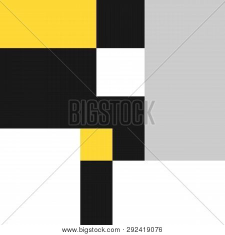 Vector Geometric Background In Material Design Style. Universal Simple Minimalistic Colorful Pattern
