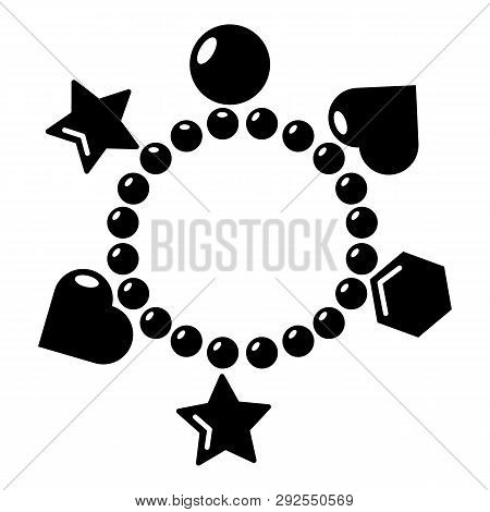 Charm Bracelet Icon . Simple Illustration Of Charm Bracelet Icon For Web Design Isolated On White Ba