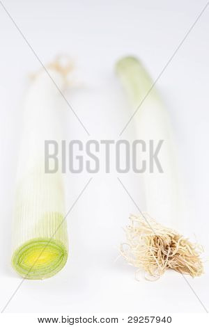 พวงของ Leeks สด