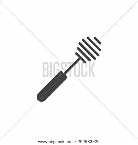 Honey Dipper Vector Icon. Filled Flat Sign For Mobile Concept And Web Design. Honey Ladle Glyph Icon