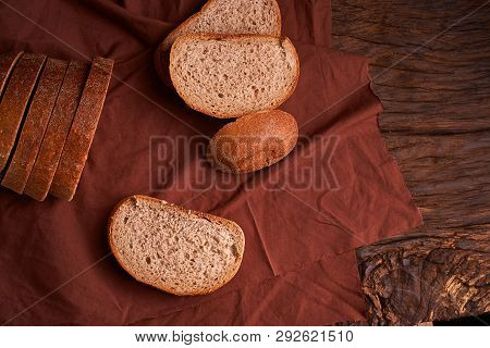 Breads Concept Of Teasty Home Food Close Up On Wooden Background