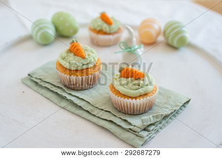 Carrot Hazelnut Muffins With Marzipan Carrots For Easter
