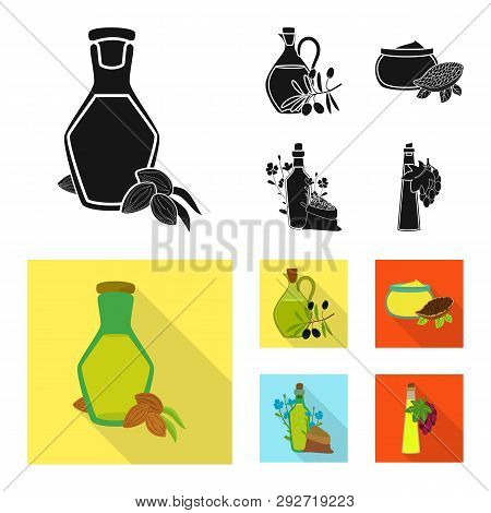 Vector Design Of Healthy  And Vegetable  Logo. Set Of Healthy  And Agriculture Vector Icon For Stock