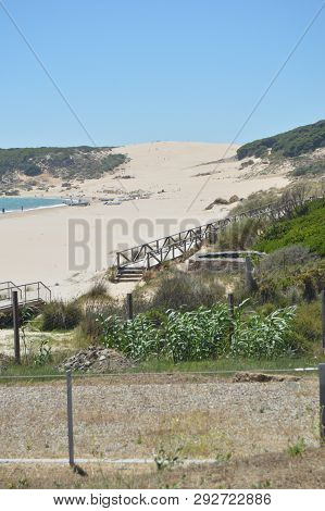 Only Virgin Beach Incredibly Preserved In The Iberian Peninsula Beach Of Bologna In Tarifa. Nature, 
