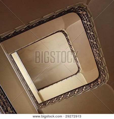 Old staircase from below_