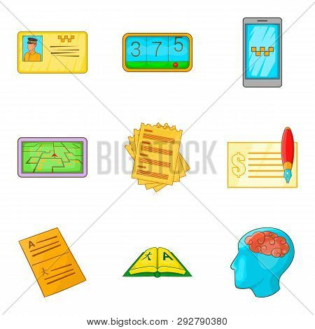 Enumeration Icons Set. Cartoon Set Of 9 Enumeration Icons For Web Isolated On White Background