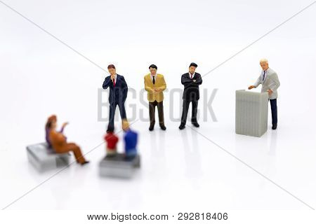 Miniature People : Counting Votes From People, Image Use For Elections, Announcements, Candidates Se
