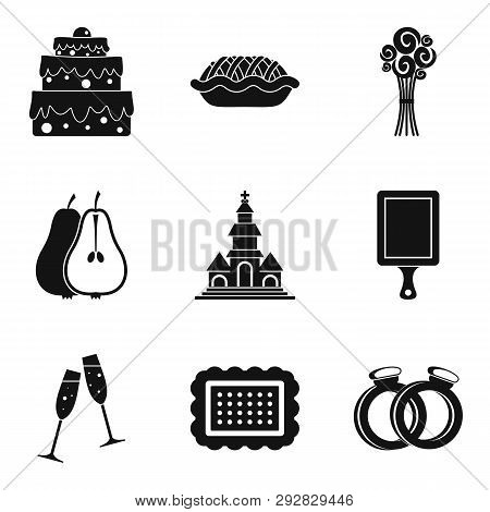Solemnize Icons Set. Simple Set Of 9 Solemnize Icons For Web Isolated On White Background