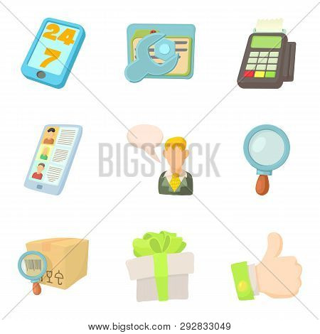 Disbursement Icons Set. Cartoon Set Of 9 Disbursement Icons For Web Isolated On White Background