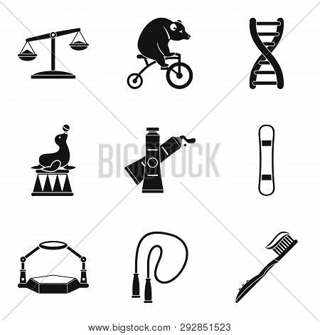 Equipoise Icons Set. Simple Set Of 9 Equipoise Icons For Web Isolated On White Background