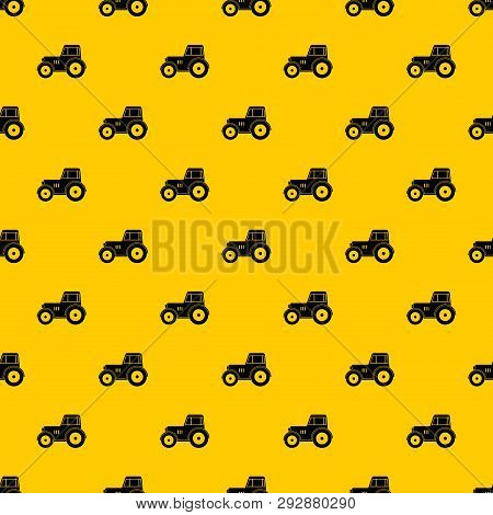 Tractor Pattern Seamless Vector Repeat Geometric Yellow For Any Design