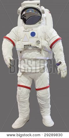astronautas ribbin vermelho isolado na cor cinza