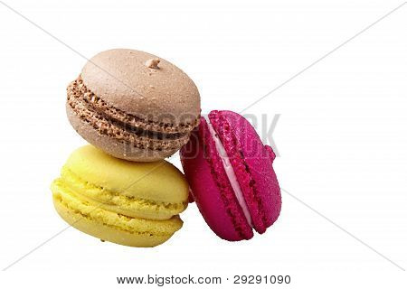 färgglada macaroons
