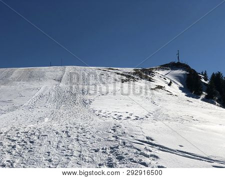 Rigi Staffel Skiing Area Or Skifahren Rigi Staffel Near Lake Lucerne (vierwaldstättersee) And Lake Z