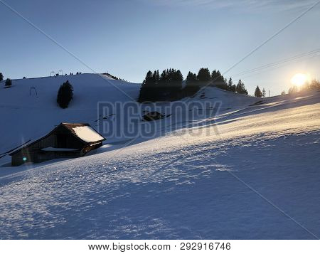 Rigi Staffel Skiing Area Or Skifahren Rigi Staffel Near Lake Lucerne (vierwaldstättersee) And Lake Z
