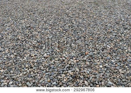 Coarse Gravel, Black And Gray. Background Texture
